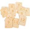 Gadpiparty 12pezzi Wooden Cards for Growth Commemorative Photo Props Natural Wood for Monthly Memory Tracking
