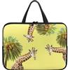 Hiseng Conchiglie Compatibile con 10-17 Pollici Custodia Borsa per Laptop con Manici, Giraffa 3D Computer Portatile Custodia Protettiva PC Sleeve per Laptop (12,Giallo chiaro)