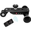 AMAZWI Telecamere d'azione PPL-06S. Videocamera Slider Dolly Car Groad Systems Time Lapse Elettrico Motorizzato Dolly Car For Fotocamera Telefono Camcorder DSLR Molteplici modalità di scatto, ripresa facile(
