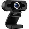 DIGNIFE Webcam, Webcam 1080P Full HD Web Camera con microfono Web Cam 1080p for PC Computer portatile Desktop USB Camara Web,Telecamera Del Computer(W8 without cover)