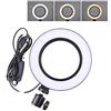hdfj12142 Anello luminoso per fotografia fotografica da 6 pollici Anello luminoso per trucco LED Anello luminoso dimmerabile 3 modalità luce Anello luminoso selfie per telefono