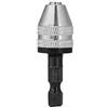 NDNCZDHC Cacciavite elettrico con adattatore per mandrino autoserrante con codolo esagonale da 6,5 mm con struttura a pinza a tre griffe per utensili pneumatici elettrici e (NDNCZDHC8q9fi6B-01)