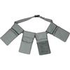 TopHomer Marsupio per attrezzi da giardinaggio in tela impermeabile, portatile, con 4 tasche e cintura regolabile per interni ed esterni, casa e giardino (grigio)