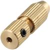 NINMORTH Piccolo adattatore pinza in ottone albero motore morsetto 2,0 mm foro trapano mandrino fissaggio 0,7-1,2 mm punte include chiave (1,8-2,4 mm)