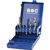 Bohrcraft 41711410007 - Set di maschi combinate a macchina HSS M3-M10 1/4, fusto a 6 punte, colore: Argento