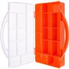 InLine® Scatola per piccoli oggetti, 11 scomparti, robusto organizer per viti e accessori, con coperchio a clip e manico, compatto e arancione, 43009M