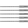 Keenso SUGGERIMENTO CARBIBILE -Tip -Drill BIT 2 BIT DI PROPRIO DI IMPATTO DEL FLUTE PER BLOCCHI DI STONE 5 PC Compatibili con Martelli Elettrici (5mm)