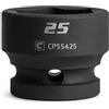 Capri Tools Bussola Stubby Impact da 25 mm, attacco da 1/2, 6 punti, metrico