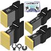 AMZBSAW 100 lame oscillanti in titanio per il taglio dei metalli Kit di lame multiuso per chiodi in metallo, legno, plastica e materiale duro, lame per sega per Milwaukee Ryobi Dewalt