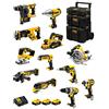 DeWALT Kit DWK1203 (DCD996 + DCH273 + DCG405 + DCF887 + DCF889H + DCS334 + DCS570 + DCS355 + DCP580 + DCS367 + DCL050 + DCF620 + 3 Batterie 5,0 Ah + Caricabatterie + Caddy 3en1)