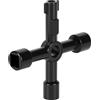 Beenle-Icey Chiave multiuso Cross Triangle Key per Gas Acqua Elettrico Box Armadietto Farmacia Chiave di apertura (nero)