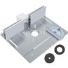 Generic Piastra di inserimento in alluminio per fresatrice con guida per calibro per troncatrice, staffe scorrevoli, piastra per router, 24 x 20 x 0,5 cm, per banchi per la lavorazione del legno, sega da