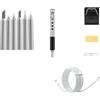 AUBEST Stazione di Saldatura, Saldatore elettrico, penna for saldatura display OLED, strumento for saldatura a stagno a fusione rapida Regolazione manuale della temperatura(Plug Set-B)