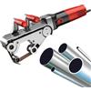 ZGHQHCDRH Macchina Pulitrice Levigatrice Tubi 1100W，6 Velocità Variabili Testa Doppia Ruota，5 Cinghie Leviganti，Tubo Metallo Plastica Derusting Finitura(4Roller)