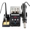 CCZRD Stazione Di Rilavorazione For Saldatura SMD Con Display Digitale 2 In 1 Da 60 W, Pistola Ad Aria Calda, Saldatore, Dissaldatore, Strumenti Riparazione Riscaldamento rapido(Black)