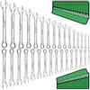SWANLAKE GARDEN TOOLS SWANLAKE - Set di 32 chiavi combinate, SAE e metriche, 1/4-1 e 7mm-22mm, 12 punti, in acciaio al cromo vanadio
