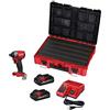 Milwaukee M18 carburante 18 volt agli ioni di litio brushless 1/4 pollici Kit driver di impatto esagonale con due batterie da 3,0 Ah e custodia per imballaggio (modello # 2853-22PO)