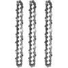 Zorlun Catene da 4/6/8 pollici e barra di guida Mini catene in acciaio Lama for sega elettrica Utensile elettrico Accessorio for Sostituzione Taglio del legno(3pc 4inch Chain)