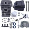 LIWaaGe Adatto for motosega MS250 MS230 025 023 Kit cilindro pistone albero motore marmitta di scarico da 42,5 mm 11230201209 11230300408(4)