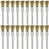LingGan 20 spazzole in filo di ottone, per rimozione della ruggine, pulizia e lucidatura dei metalli, diametro 5 mm, albero da 3 mm, rimuove sbavature, polvere e strato di ossido, maniglie superfici ruvide,