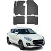 OMAC Tappetini in Gomma Compatibili con Suzuki Swift 2017-2024 Tappetini Auto Gomma Nero 4tlg