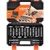 KENDO Set di 16 punte Forstner, in acciaio legato, punte Forstner per la lavorazione del legno, apri coclea, gambo rotondo, utensili da taglio per legno duro, legno tenero, plastica, compensato con