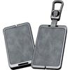 ontto lega di zinco pelle auto NFC scheda telecomando chiave cover per Volvo EX30 EM90 Polestar 1 2 3 4 2024 2025 custodia guscio auto portachiavi grigio