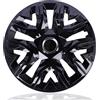 NRM Perfecto Black Copricerchi da 15 pollici per cerchi in acciaio | Set da 4 copricerchi da 15 pollici, neri