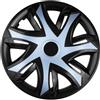 NRM N-Power Copricerchi Set completo 4 Copriruota Universali compatibili con Maggior Parte delle Marche e Cerchi (Blu/nero, 16)