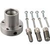 Whychstore Mandrino a vite per tornio per lavorazione del legno, mandrino filettato in acciaio da 2 pollici x 8 TPI per tornitura di ciotole, accessorio per tornio per officina