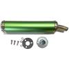 NIKKHO Moto Terminali Scarico Per 50cc-240cc Universale In Metallo 60x280mm Lungo Moto Da Corsa Tubo Di Scarico Silenziatore Silenziatore 2stoke Silenziatore Fuga Terminale Scarico Moto (Size : Matte green
