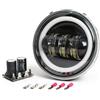 Borrozzino Moto FANALE FARO LED ANTERIORE EVOK IRON COMPATIBILE CON PIAGGIO VESPA 50 N/L/R V5A1T
