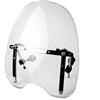 H-YEEU Deflettore parabrezza moto adatto per Harley Suzuki Honda Shadow Yamaha Kawasaki Cruiser Standard (bianco, 17 inch)