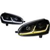 VOALVT Faro Proiettore Anteriore Per Vw Per Sagitar Per Golf 5 2006-2011 Fari Anteriori A LED DRL Indicatori Di Direzione Abbaglianti Angel Eye Lente Proiettore