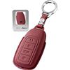 Rondrive Custodia per chiave in pelle PU, compatibile con Ebro S400 S700 S800, compatibile con DR4.0 DR5.0 DR6.0 4 per Omoda 9 C9 EV, per chiavi auto, cover portachiavi rosso
