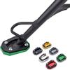 LEDISHUN Supporto per cavalletto laterale per moto, estensione del piede (per veicoli Kawasaki) Ninja ZX-4RR ZX-4R Z400 Ninja400 Z500 Ninja500 (verde)