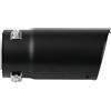 KVKQMLFEAW Terminale Scarico Terminale Di Scarico Universale Per Auto Ingresso 70 Mm Uscita 76 Mm Terminale Di Scarico Per Auto Terminali(Black)