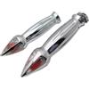 UUIUYGH frecce moto Per Strada Per King Per Dyna Per Sporster 1 Pollice 25mm Manubrio Moto Manopole Con Indicatori Di Direzione A LED Cromati frecce moto omologate(Chrome)