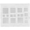 Yusat Reballing Stencil Stencil 10×10×1 Stencil Reballing Universale Modello Multifunzionale in Rete di Stagno per Saldatura per Stencil di Riparazione Chip IC del Telefono