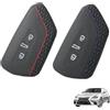 leruiyezs Cover Chiave per Golf 8 Compatibile con Volkswagen Skoda Seat Cupra Leon Tarraco Formentor ID.3 ID.4 Enyaq in TPU Nero Blu e Nero Rosso Custodia per Telecomando Copri Chiavi Auto