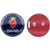 Forten Kingdom 1 Pezzo 67mm Auto Coda Boot Centro Emblema Fit Per Saab 93 9-3 Cabriolet 1998-2003 Auto Personalizzato Posteriore Tronco Emblema Portellone Cappuccio Badge Sticker 5289897