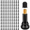 Kureny 100 Pezzi TR413 Valvole in gomma, Valvola per pneumatici, Gomma Pneumatici Valvola nero, Valvole Tubeless, Valvole Cerchio Pneumatici per la maggior parte delle auto, moto ed ecc