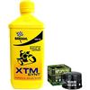 Motocar Kit di manutenzione per moto Motocar - Filtro olio in acciaio inossidabile per Yamaha T-Max 500/530 e Kymco Xciting 500 - Kit tagliando Bardahl XTM Synt 10W40 4T + Filtro olio HifloFiltro HF985