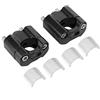 AMONIDA Riser Manubrio Moto, Coppia 22mm / 28mm 1/8in 7/8in Morsetti per Montaggio Manubrio Moto Adattatore Riser Morsetti Manubrio in Lega di Alluminio CNC con Guarnizione e Vite (Nero)