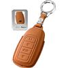 Rondrive Custodia per chiavi in pelle PU, compatibile con Chery Tiggo 7 Pro Super Hybrid Tiggo 8 Pro Max Tiggo 9 Omoda 5 E5 C5 Omoda 9 Jaecoo 7 J7 J8 Cover per chiave auto, colore: arancione