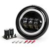 Generico Fanale Faro Anteriore Led per Vespa 50 125 primavera ET3 SS Evok 6/12V 7000 Lumen COMPLETO