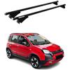 OMAC Menabo Barre Portatutto Base Compatibili con FIAT Panda III 319 Hybrid 2020-2026 Alluminio 75kg Nero 2tlg Geschlossene Rail per Portabici, Dachboxen, Portasci Bloccabile
