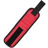 TUOKLNC Cool Magnetic Wristband Tool Belt for Men & Women with 10 Strong Magnets, Adjustable Wrist Holder for Screws, Nails, Drill Bits, Portable Worksite Organizer Gadget (Red)