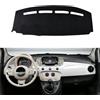 VOALVT Dashmat Per Fiat 500 500c 500e 2007-2024 Copri Cruscotto Tappetino Coprisedile Copri Cruscotto(Left Hand Black)