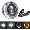 evomosa Faro anteriore del motociclo Faro anteriore del motociclo da 7,5 pollici a LED per fari Cafe Racer Bobber Chopper